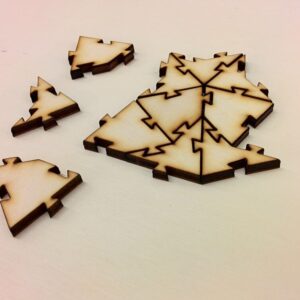 Intra απο ξύλο plywood 3mm-4mm πάχος - Συμπλεκόμενα πλακάκια Kite And Dart Penrose Δίασταση 30x30 cm Intraeaxys-6o3ymrp7