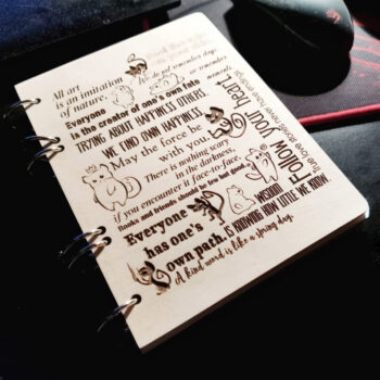 Intra απο ξύλο plywood 3mm-4mm πάχος - Εξώφυλλο βιβλίου αποσπάσματα με λέιζερ χαρακτική Δίασταση 30x30 cm Intraeaxys-078y5k4o - Image 1