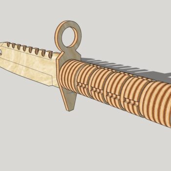 Intra απο ξύλο plywood 3mm-4mm πάχος - Πρότυπο ξύλινο μαχαίρι Δίασταση 30x30 cm Intraeaxys-qommwgro - Image 1