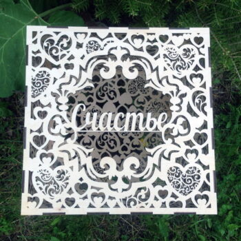 Intra απο ξύλο plywood 3mm-4mm πάχος - Κουτί αναμνηστικών γάμου Δίασταση 30x30 cm Intraeaxys-zo9yl3w7 - Image 4