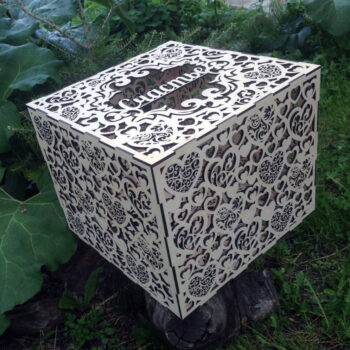 Intra απο ξύλο plywood 3mm-4mm πάχος - Κουτί αναμνηστικών γάμου Δίασταση 30x30 cm Intraeaxys-zo9yl3w7 - Image 5