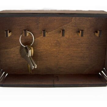 Intra απο ξύλο plywood 3mm-4mm πάχος - Key Keeper Box Μπρελόκ Βάση τοίχου Δίασταση 5x5 cm Intraeaxys-eo4q05y7 - Image 3