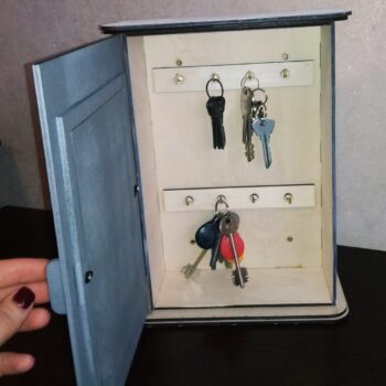 Intra απο ξύλο plywood 3mm-4mm πάχος - Ντουλάπι κλειδιού Κουτί αποθήκευσης κλειδιών με κορνίζα Δίασταση 30x30 cm Intraeaxys-ro6yw827 - Image 3