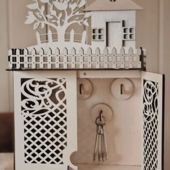 Intra απο ξύλο plywood 3mm-4mm πάχος - Ξύλινο Μπρελόκ Ντουλάπι Κλειδιά Αποθήκευση Δίασταση 5x5 cm Intraeaxys-91jdj6g1 - Image 1