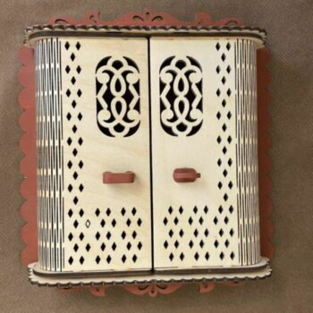 Intra απο ξύλο plywood 3mm-4mm πάχος - Διακοσμητικό μπρελόκ Ξύλινο ντουλάπι κλειδιών Δίασταση 5x5 cm Intraeaxys-eoxly44o - Image 3