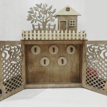 Intra απο ξύλο plywood 3mm-4mm πάχος - Ξύλινο ντουλάπι κλειδιών Δίασταση 30x30 cm Intraeaxys-yon043g7 - Image 1