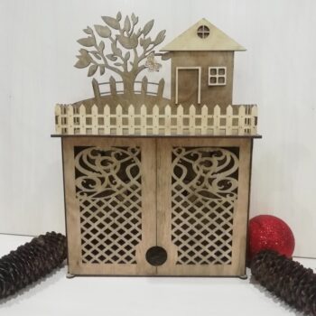 Intra απο ξύλο plywood 3mm-4mm πάχος - Ξύλινο ντουλάπι κλειδιών Δίασταση 30x30 cm Intraeaxys-yon043g7 - Image 3