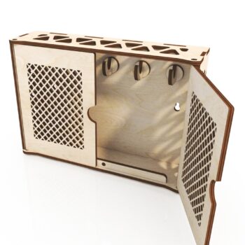 Intra απο ξύλο plywood 3mm-4mm πάχος - Ξύλινη Κρεμάστρα για Κλειδιά Home Δίασταση 30x30 cm Intraeaxys-r1z2km21 - Image 3