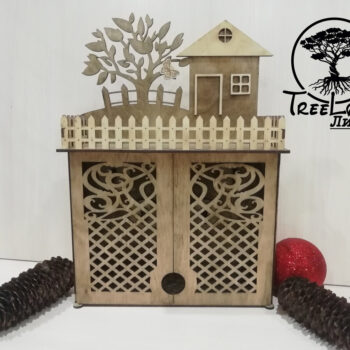 Intra απο ξύλο plywood 3mm-4mm πάχος - Ντουλάπι για μπρελόκ Ξύλινο Κουτί Μπρελόκ Επιτοίχιο Διακοσμητικό Μπρελόκ 3mm Δίασταση 5x5 cm Intraeaxys-joedgr91 - Image 1