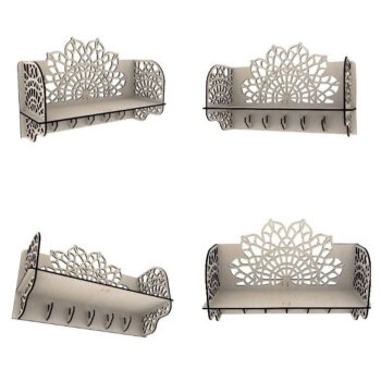 Intra απο ξύλο plywood 3mm-4mm πάχος - Διακοσμητικό ράφι επιτοίχιας κλειδαριάς Δίασταση 30x30 cm Intraeaxys-m1d6j2d7 - Image 1