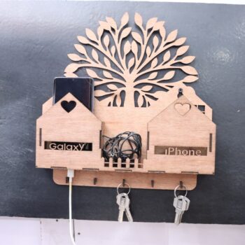 Intra απο ξύλο plywood 3mm-4mm πάχος - Βάση τοίχου Διπλή θήκη τηλεφώνου Ράφι 3mm Δίασταση 30x30 cm Intraeaxys-voq2nydo - Image 9