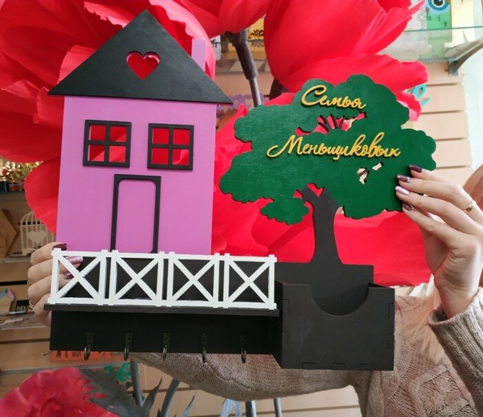 Intra απο ξύλο plywood 3mm-4mm πάχος - Κλειδαριά σπιτιού Δίασταση 30x30 cm Intraeaxys-eoxlw2xo