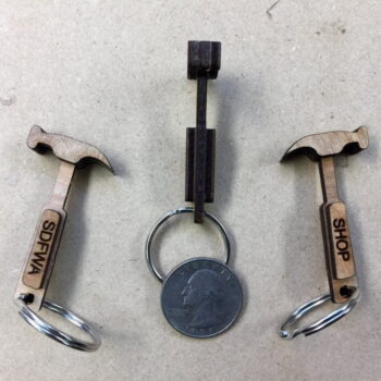 Intra απο ξύλο plywood 3mm-4mm πάχος - Ξύλινο Μπρελόκ Σφυρί Δίασταση 5x5 cm Intraeaxys-voq2gn5o - Image 3