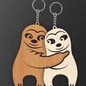 Intra απο ξύλο plywood 3mm-4mm πάχος - Μπρελόκ Penguin Δίασταση 5x5 cm Intraeaxys-joedyed1