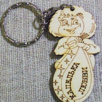 Intra απο ξύλο plywood 3mm-4mm πάχος - Διακοσμητικό Ξύλινο Μπρελόκ Δίασταση 5x5 cm Intraeaxys-joed2x61 - Image 1