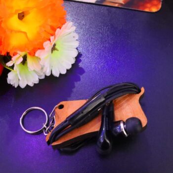 Intra απο ξύλο plywood 3mm-4mm πάχος - Μπρελόκ Organizer καλωδίου ακουστικών Δίασταση 5x5 cm Intraeaxys-075y0z3o - Image 7