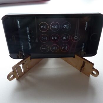 Intra απο ξύλο plywood 3mm-4mm πάχος - Βάση τηλεφώνου με μπρελόκ Δίασταση 5x5 cm Intraeaxys-lopqz257 - Image 3