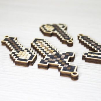 Intra απο ξύλο plywood 3mm-4mm πάχος - Μπρελόκ Minecraft 3mm Δίασταση 5x5 cm Intraeaxys-joed9461 - Image 4