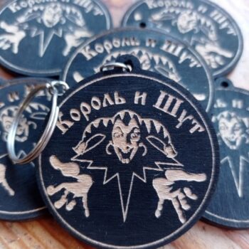 Intra απο ξύλο plywood 3mm-4mm πάχος - Μπρελόκ κλόουν Δίασταση 5x5 cm Intraeaxys-075yqk0o - Image 1