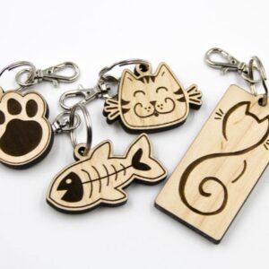 Intra απο ξύλο plywood 3mm-4mm πάχος - Ξύλινα μπρελόκ ζώων Δίασταση 5x5 cm Intraeaxys-eo202n47