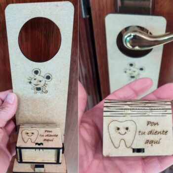 Intra απο ξύλο plywood 3mm-4mm πάχος - Κρεμάστρα πόρτας Tooth Fairy Δίασταση 30x30 cm Intraeaxys-eo0q2501 - Image 3