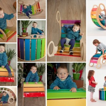 Intra απο ξύλο plywood 3mm-4mm πάχος - Ξύλινη Κούνια Rainbow Rocker Kids Rocker Toy Δίασταση 30x30 cm Intraeaxys-91jdl5p1 - Image 1