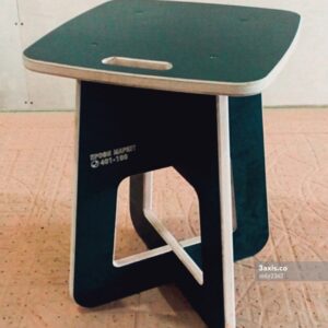 Intra απο ξύλο plywood 3mm-4mm πάχος - Ξύλινο παιδικό σκαμπό Δίασταση 30x30 cm Intraeaxys-ro6y23n7