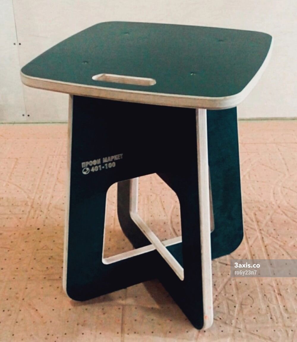 Intra απο ξύλο plywood 3mm-4mm πάχος - Ξύλινο παιδικό σκαμπό Δίασταση 30x30 cm Intraeaxys-ro6y23n7