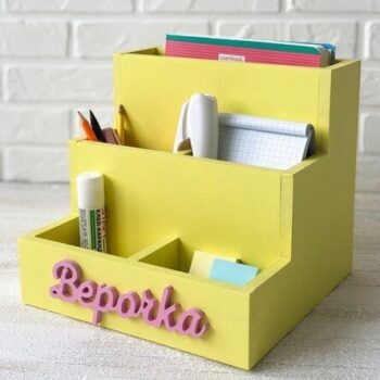 Intra απο ξύλο plywood 3mm-4mm πάχος - Θήκη αρχείου Stationery Organizer Δίασταση 30x30 cm Intraeaxys-joed8zn1 - Image 1