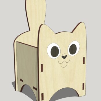 Intra απο ξύλο plywood 3mm-4mm πάχος - Κουτί αξεσουάρ μαλλιών Cat 3mm Δίασταση 30x30 cm Intraeaxys-eo0qxl51 - Image 1