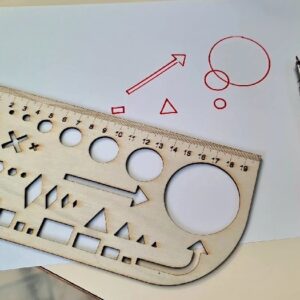 Intra απο ξύλο plywood 3mm-4mm πάχος - Χάρακας σχεδίασης στένσιλ Δίασταση 30x30 cm Intraeaxys-zo98yq41