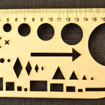 Intra απο ξύλο plywood 3mm-4mm πάχος - Χάρακας σχεδίασης στένσιλ Δίασταση 30x30 cm Intraeaxys-zo98yq41 - Image 3