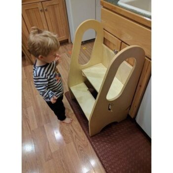 Intra απο ξύλο plywood 3mm-4mm πάχος - Kid Step Stool, Step Up Kitchen Helper Δίασταση 30x30 cm Intraeaxys-6o3ynjj7 - Image 1