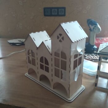 Intra απο ξύλο plywood 3mm-4mm πάχος - Σπίτι τσαγιού, πρότυπο κιβωτίου θήκης τσαγιού Δίασταση 40x50 cm Intraeaxys-m1d6gy37 - Image 1