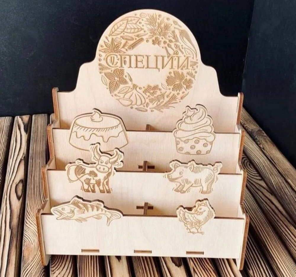 Intra απο ξύλο plywood 3mm-4mm πάχος - Ξύλινο πάγκο μπαχαρικών Δίασταση 30x30 cm Intraeaxys-m1d6jyy7