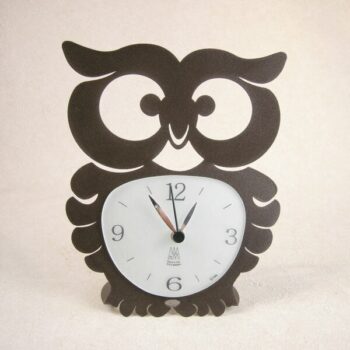 Intra απο ξύλο plywood 3mm-4mm πάχος - Ρολόι τοίχου κουκουβάγια Δίασταση 30x30 cm Intraeaxys-eoxl6dgo - Image 4