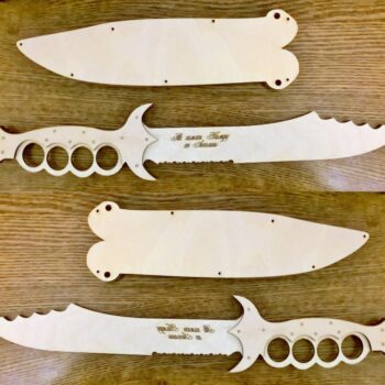 Intra απο ξύλο plywood 3mm-4mm πάχος - Ξύλινο Μαχαίρι Δίασταση 30x30 cm Intraeaxys-m1d6ll37 - Image 1