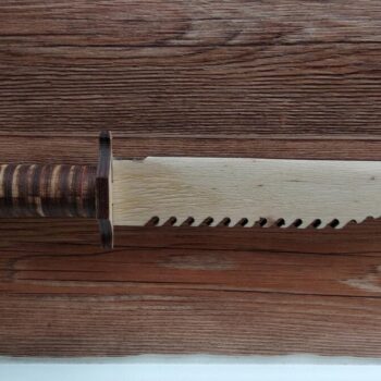 Intra απο ξύλο plywood 3mm-4mm πάχος - Πρότυπο μαχαιριού Bowie Δίασταση 30x30 cm Intraeaxys-eo0qjpg1 - Image 1