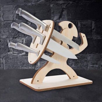 Intra απο ξύλο plywood 3mm-4mm πάχος - Σχέδια Spartan Knife Block Diy CNC Δίασταση 30x30 cm Intraeaxys-pok6g87j - Image 1