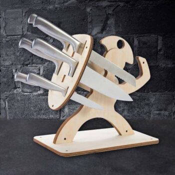 Intra απο ξύλο plywood 3mm-4mm πάχος - Spartan Knife Block Δίασταση 30x30 cm Intraeaxys-p7ymkr7q - Image 1