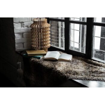 Intra απο ξύλο plywood 3mm-4mm πάχος - Κινεζική λάμπα πύργου Δίασταση 30x30 cm Intraeaxys-ro6dypn7 - Image 3