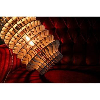 Intra απο ξύλο plywood 3mm-4mm πάχος - Κινεζική λάμπα πύργου Δίασταση 30x30 cm Intraeaxys-ro6dypn7 - Image 4