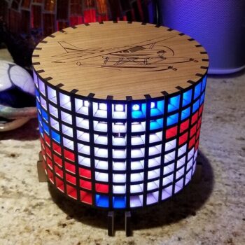 Intra απο ξύλο plywood 3mm-4mm πάχος - Φωτιστικό ξύλου Matrix Δίασταση 30x30 cm Intraeaxys-d1lvzrxo - Image 1