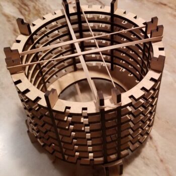 Intra απο ξύλο plywood 3mm-4mm πάχος - Φωτιστικό ξύλου Matrix Δίασταση 30x30 cm Intraeaxys-d1lvzrxo - Image 5