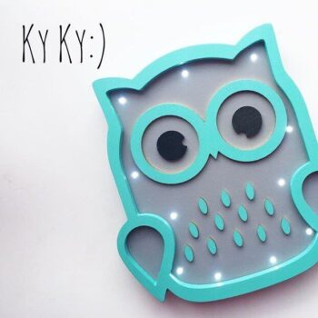 Intra απο ξύλο plywood 3mm-4mm πάχος - Λάμπα κουκουβάγιας Δίασταση 30x30 cm Intraeaxys-yonemkxo - Image 1