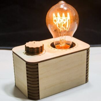 Intra απο ξύλο plywood 3mm-4mm πάχος - Λάμπα Edison με Dimmer Δίασταση 30x30 cm Intraeaxys-91jkdypo - Image 1