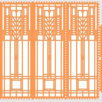 Intra απο ξύλο plywood 3mm-4mm πάχος - Φωτιστικό παραθύρου Frank Lloyd Wright Δίασταση 30x30 cm Intraeaxys-m1dd6yd1 - Image 5