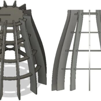 Intra απο ξύλο plywood 3mm-4mm πάχος - Λυχνία Δίασταση 30x30 cm Intraeaxys-ro6dyk67 - Image 3