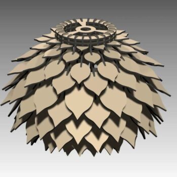 Intra απο ξύλο plywood 3mm-4mm πάχος - Ξύλινο Φωτιστικό Ανανά Δίασταση 30x30 cm Intraeaxys-91jkpr5o - Image 4