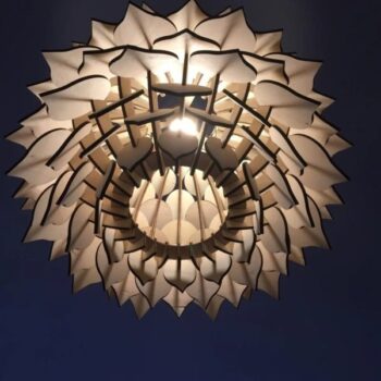 Intra απο ξύλο plywood 3mm-4mm πάχος - Ξύλινο Φωτιστικό Ανανά Δίασταση 30x30 cm Intraeaxys-91jkpr5o - Image 5